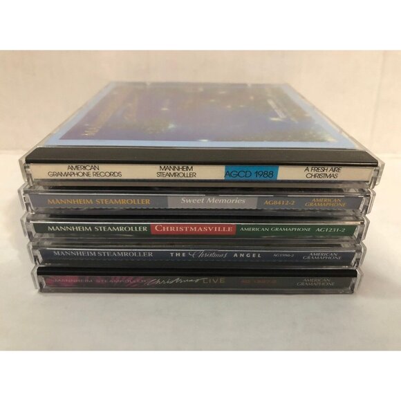 Lot Of 5 Mannheim Steamroller CD's Christmas Live Sweet Memories Aire Angel - Picture 1 of 4